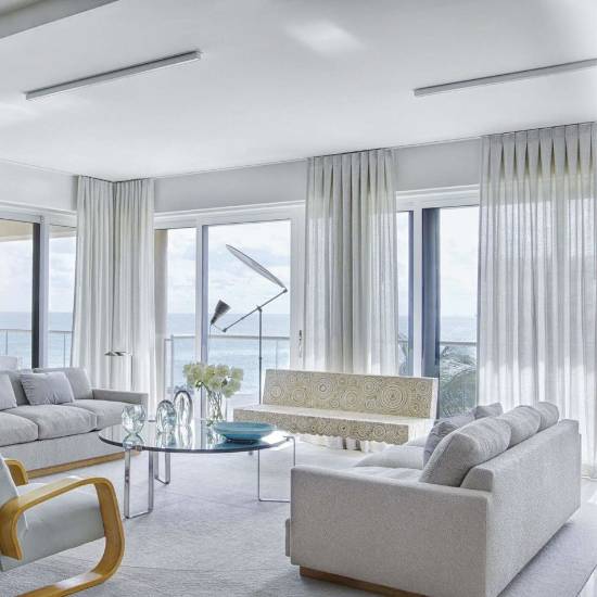 Living Room Motorized Curtains Abu Dhabi