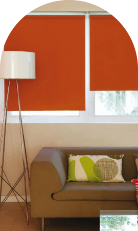 Orange Color Roller Blinds