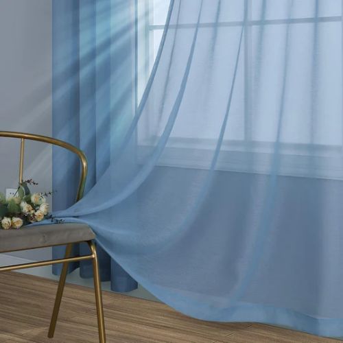 Dusty Blue Sheer Curtain in UAE