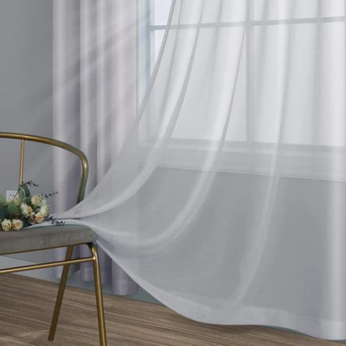 Silver Sheer Curtains Dubai