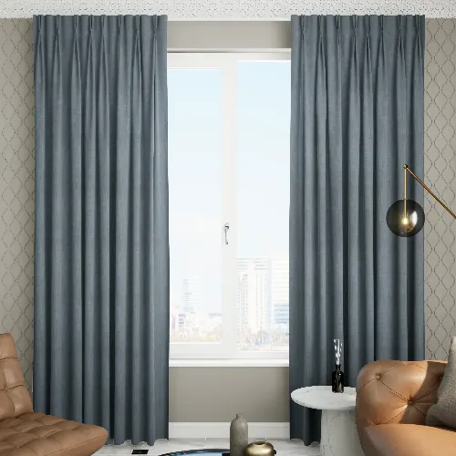 Blackout Curtain - Pinch Pleat - Light Blue