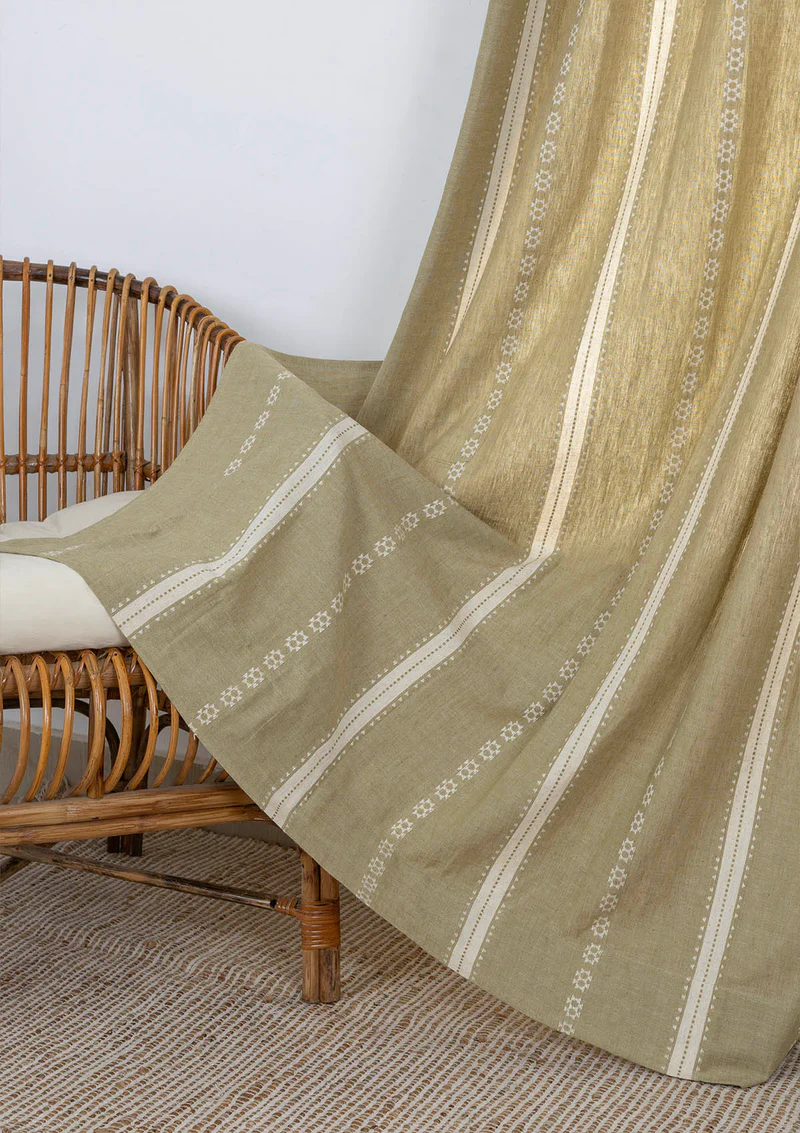 Bhumi Linen Cotton Blend Ethnic Textured Curtain - Image 2