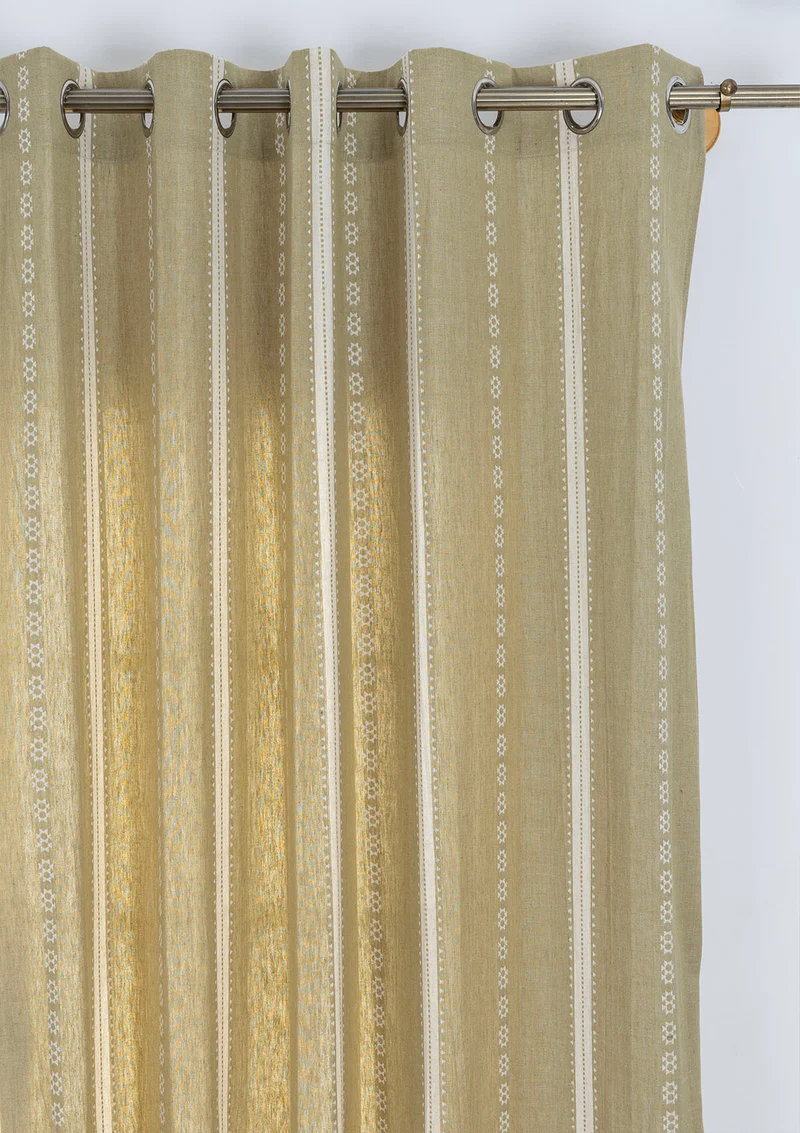 Bhumi Linen Cotton Blend Ethnic Textured Curtain 02