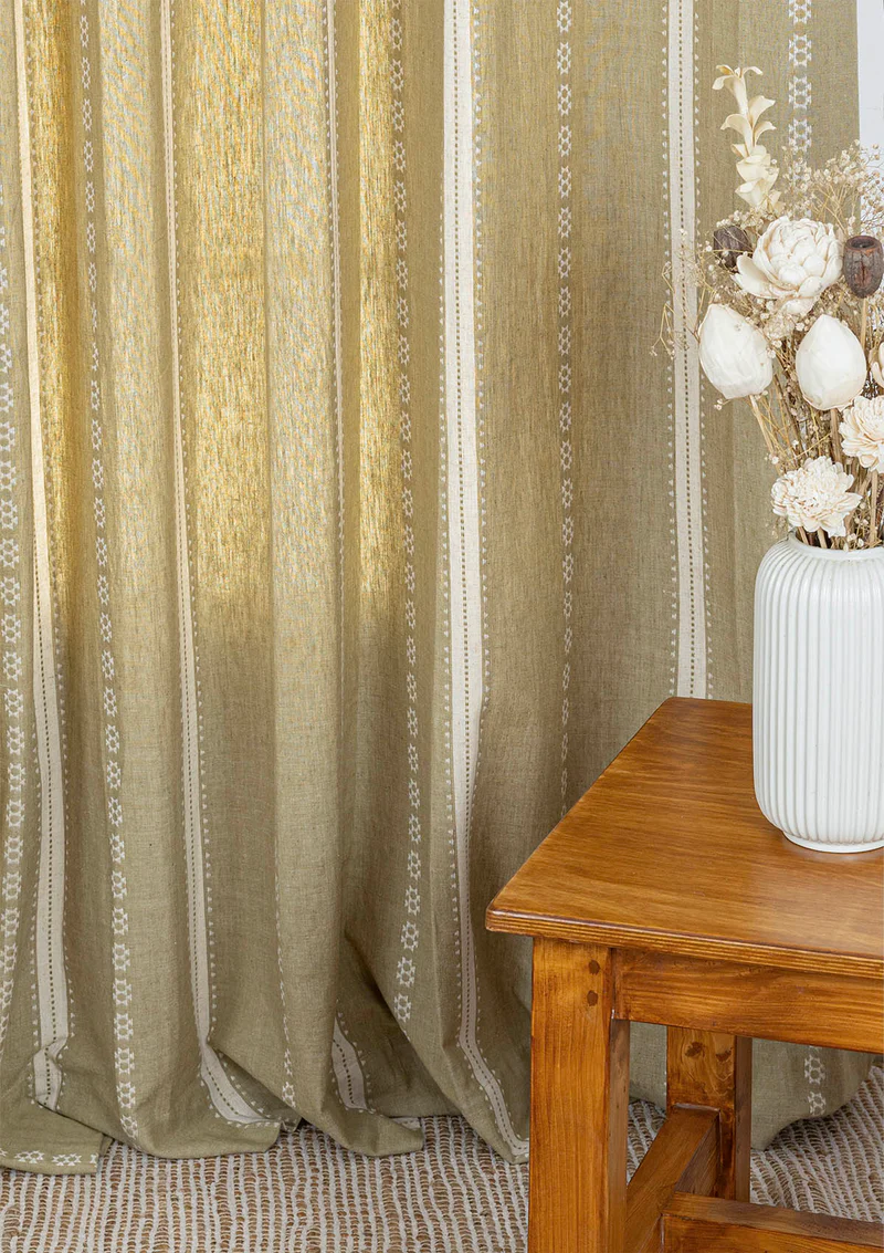 Bhumi Linen Cotton Blend Ethnic Textured Curtain 03