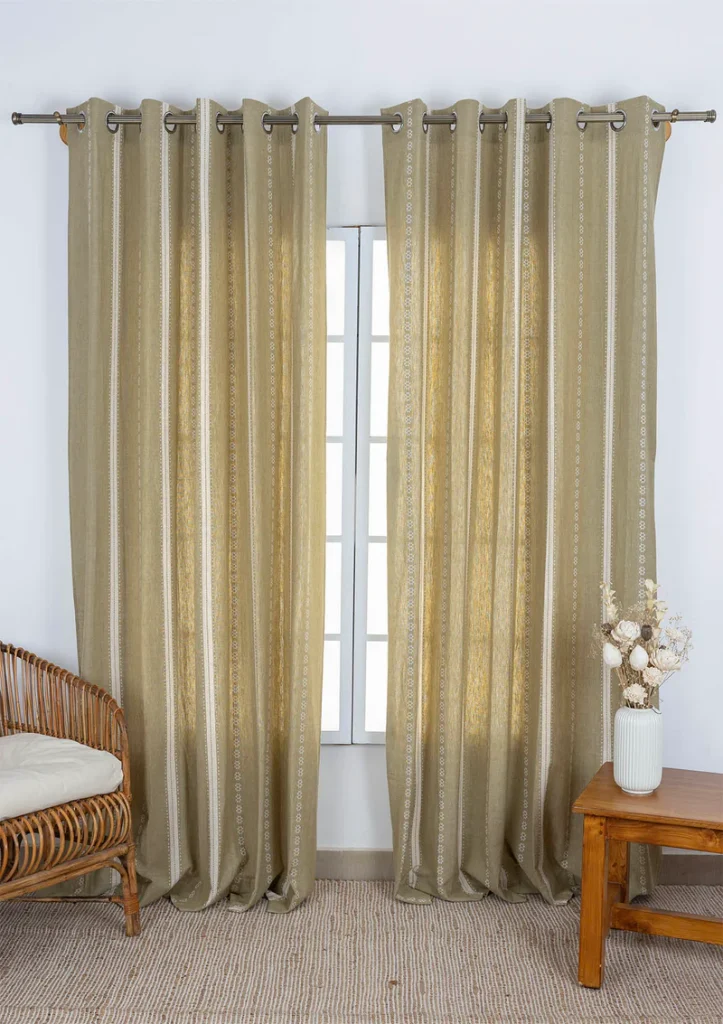 Bhumi Linen Cotton Blend Ethnic Textured Curtain