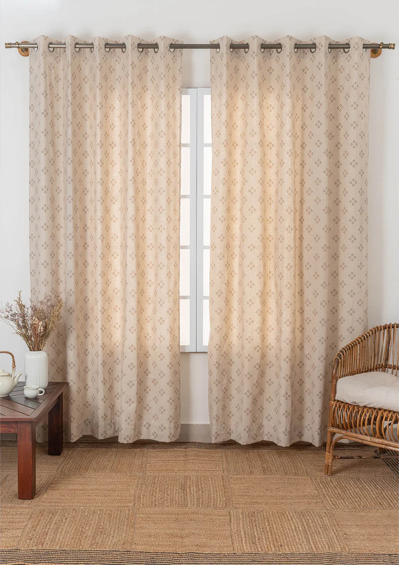 Harvest Linen Cotton Textured Curtains