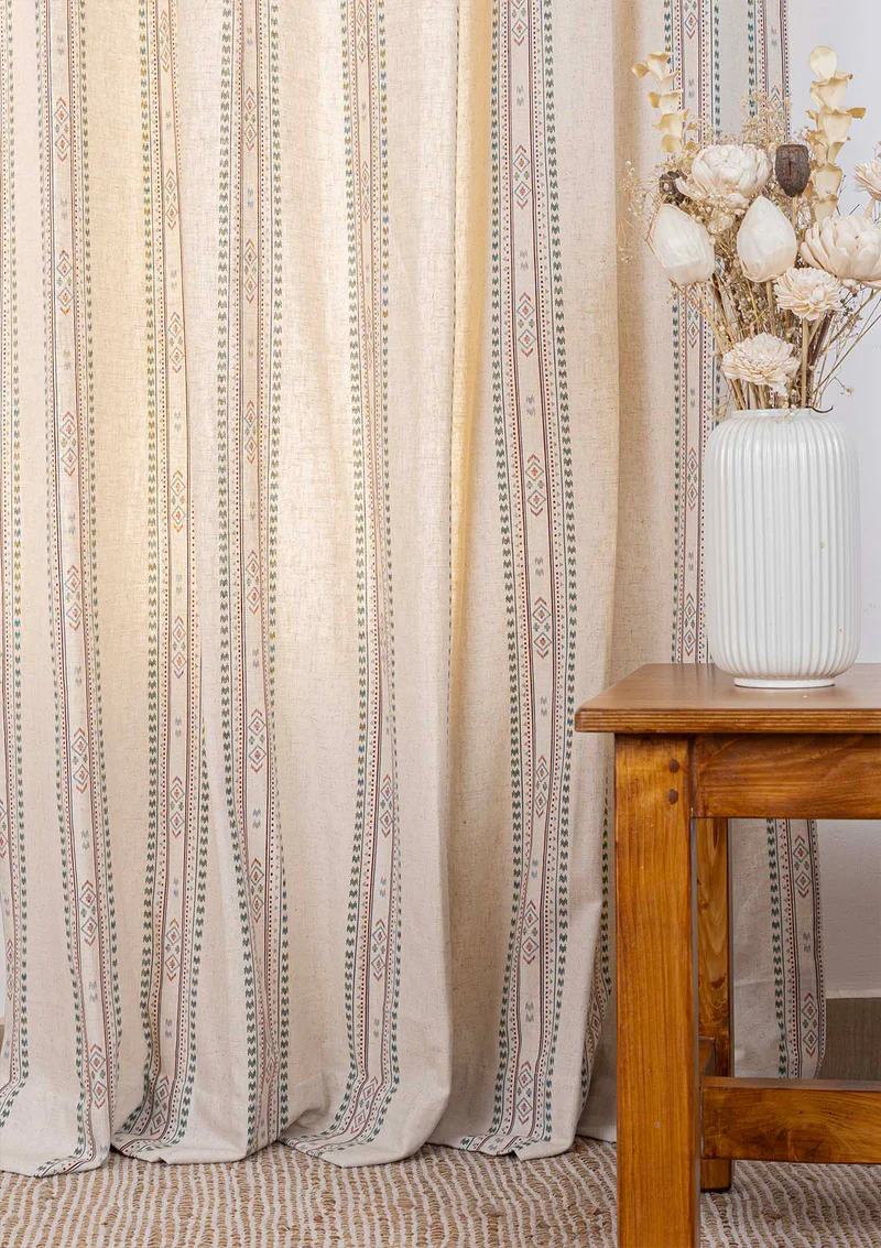 Kalai Linen Cotton Printed Curtain 03