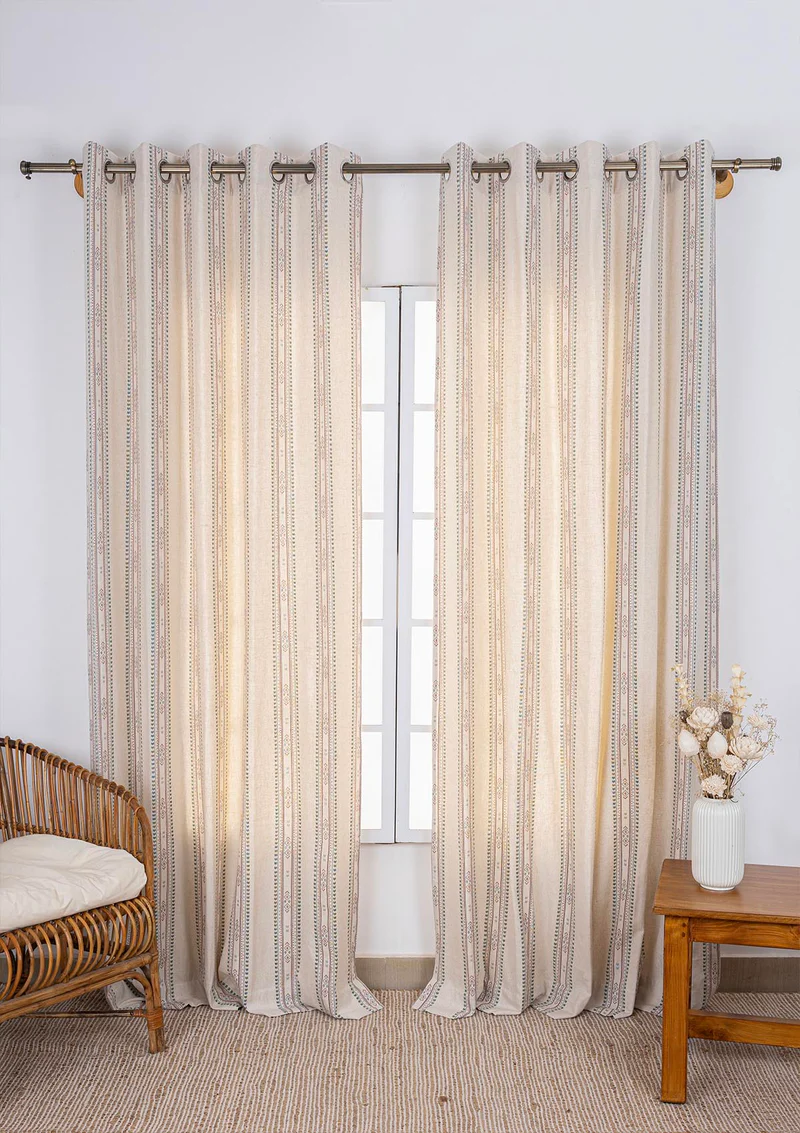 Kalai Linen Cotton Printed Curtain
