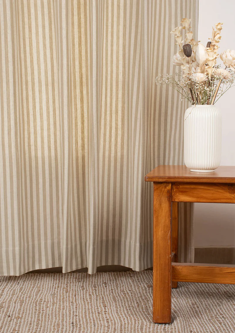 Loom 100% Linen Geometric Pattern Curtain 02