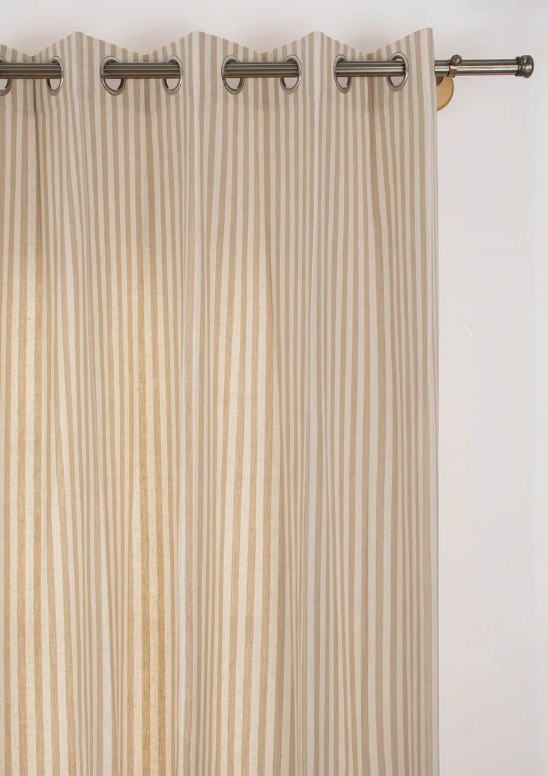 Loom 100% Linen Geometric Pattern Curtain 03