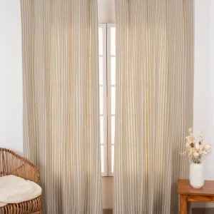 Loom 100% Linen Geometric Pattern Curtain