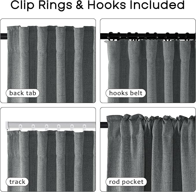 Office Curtains Darkening Textured 01