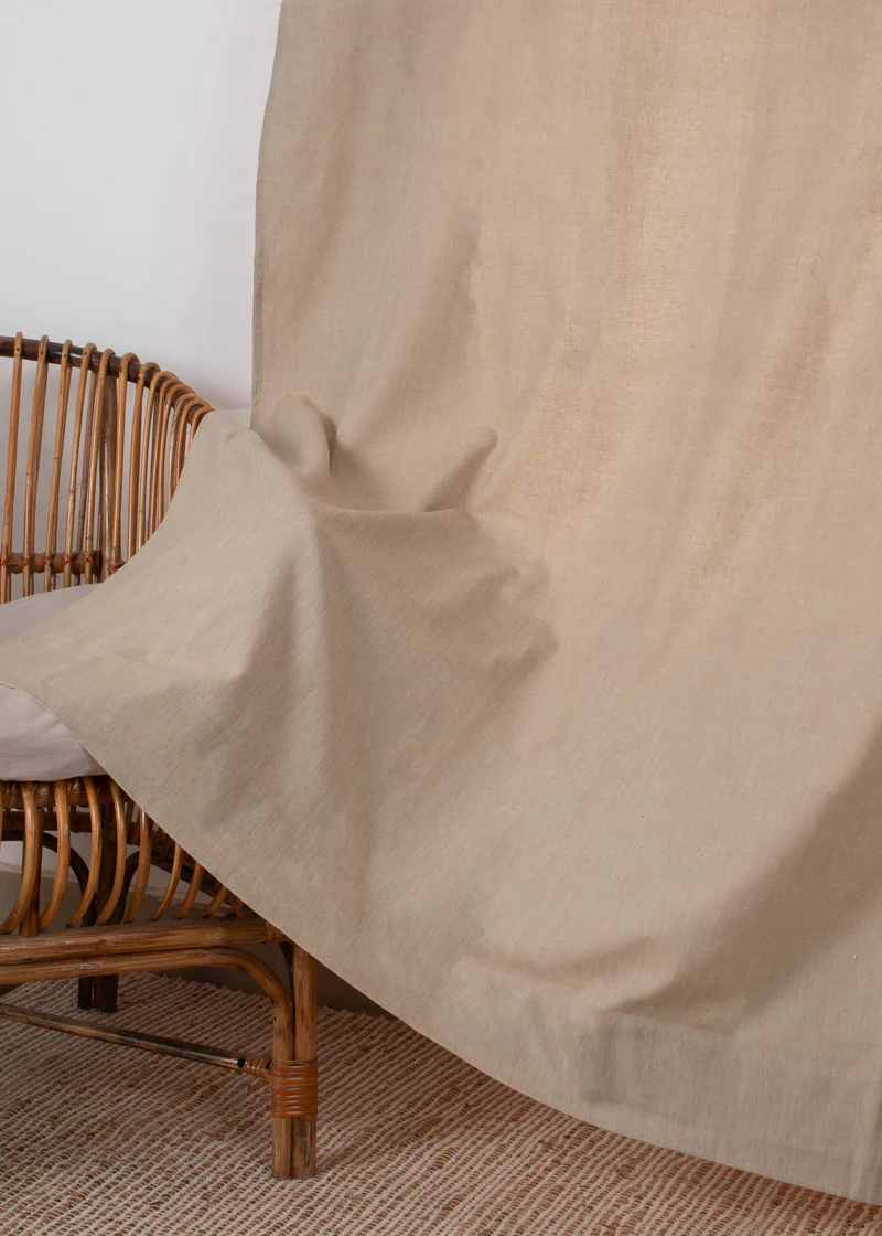 Pink Sand Solid Linen Curtains 01