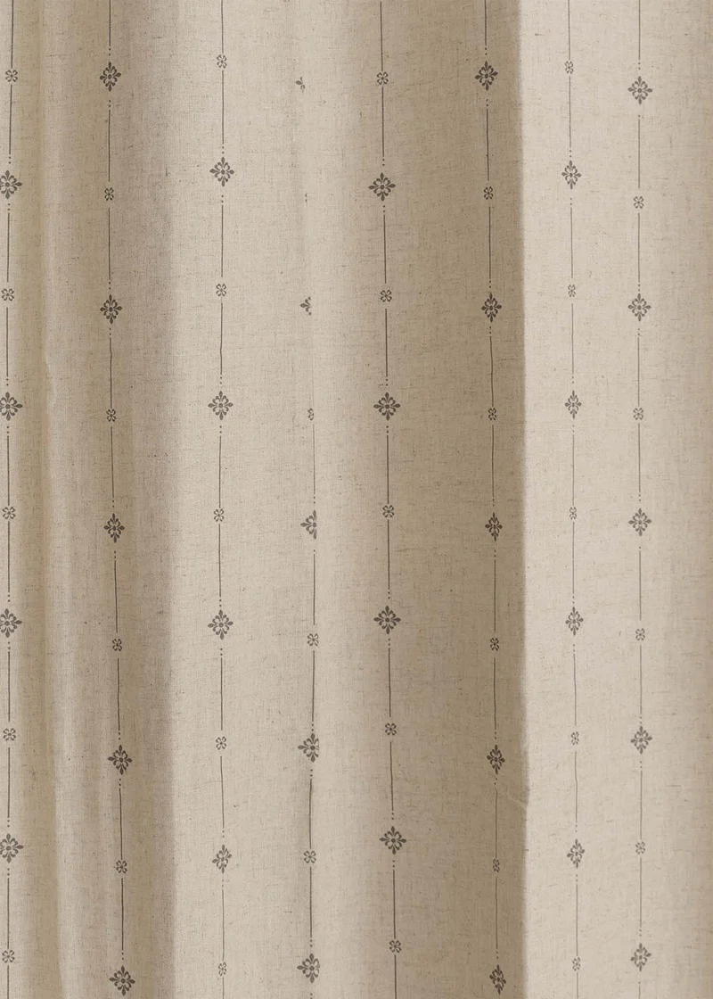 Tulsi Linen Cotton Blend Ethnic Textured Curtain 03