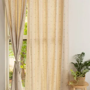 Tulsi Linen Cotton Blend Ethnic Textured Curtain