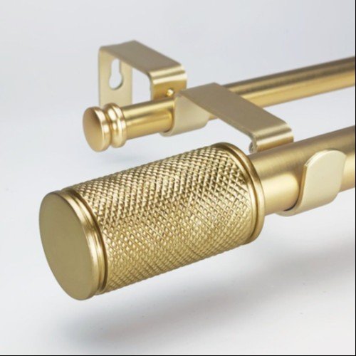 Double Curtain Golden Finial