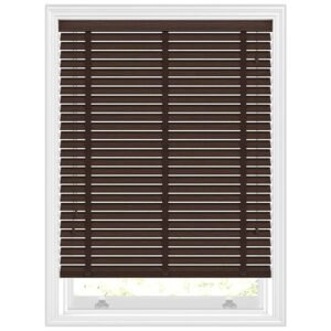 50mm Walnut & Coffee Wood Blind