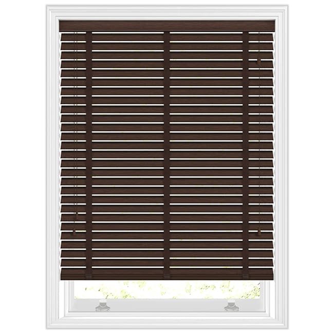 50mm Walnut & Coffee Wood Blind