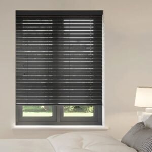 EcoWood Black Satin Venetian Blind