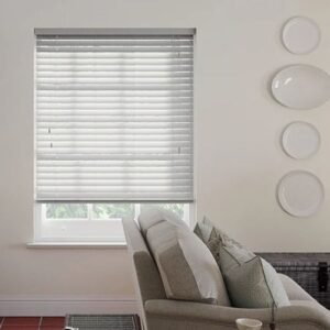 Grey Satin Ecowood Venetian Blind