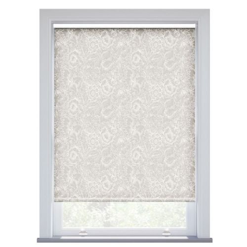 Morris & Co. Pure Poppy Embroidery Sheer White Roller Blind
