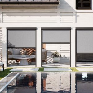 Solaris ZipShade Outdoor Blind – White Smoke