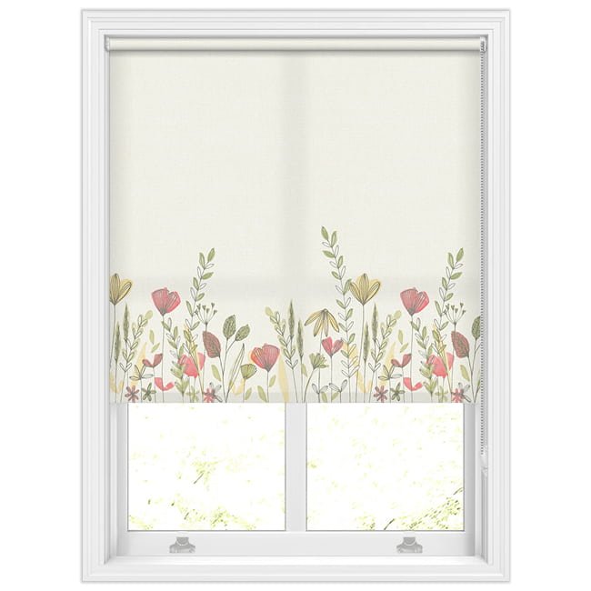 Wild Poppy Floral Roller Blind