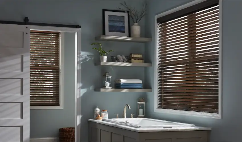 Faux Wood Blinds for Bathroom Dubai