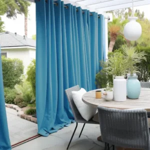 Waterproof Blue Outdoor Curtains