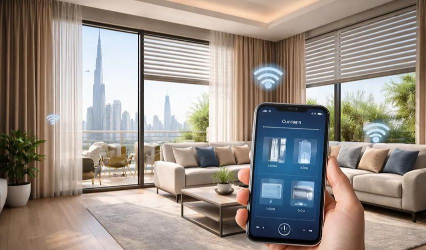Motorized curtains for modern UAE homes